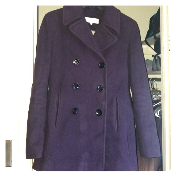 Calvin Klein Jackets & Coats Calvin Klein Purple Pea Coat Poshmark